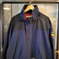 WDB023 - Vintage Retro Essential Nautica Competition Navy Black Windbreaker 1/4 quarter zip zip up Jacket
