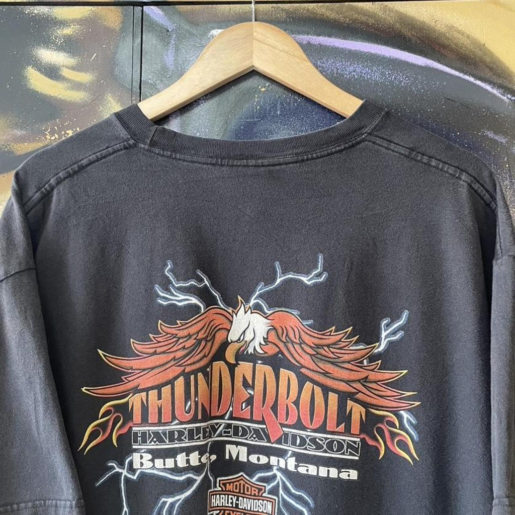 00s Harley Davidson Thunderbolt Lightning Graphic Tee