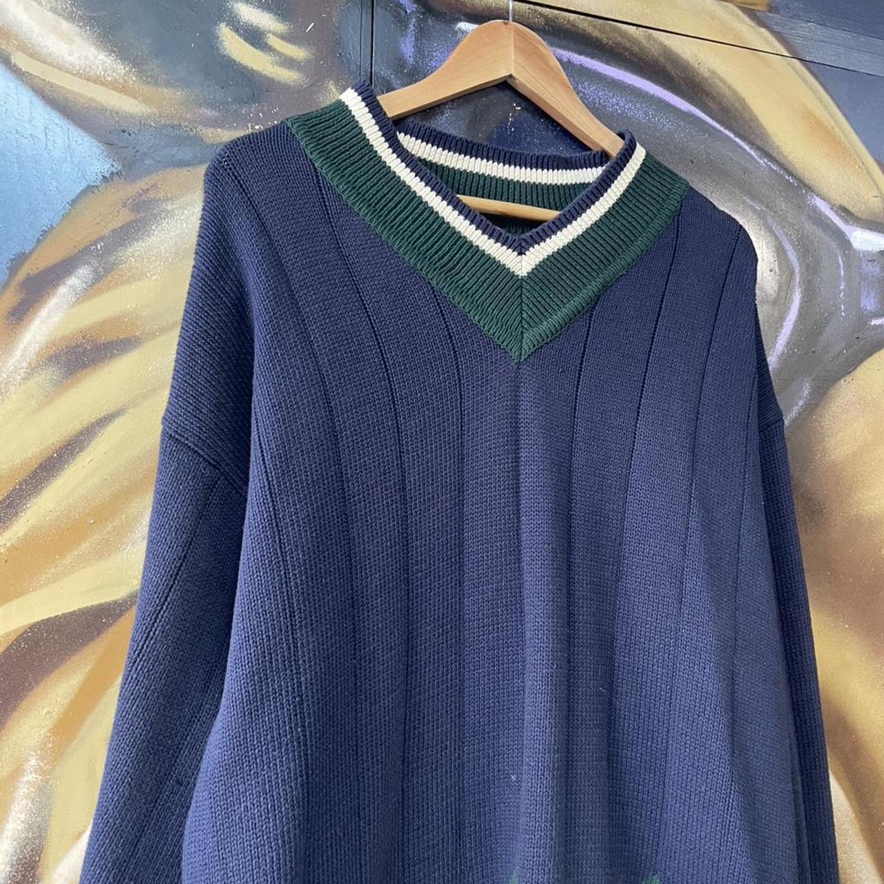 Vintage Great Lakes V-Neck Grandad Funky Knit Sweater