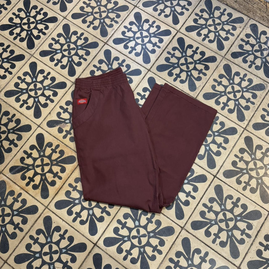 TRW498F-P - Vintage retro essential Maroon Dickies Surfer Parachute 3/4 Loose Lightweight Trousers pants casual workwear #skater #parachute #workwear #surfer #dickies