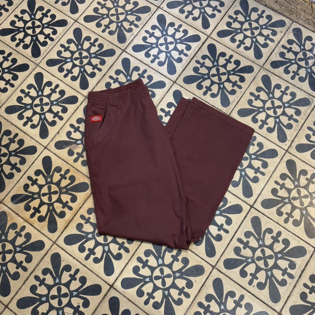 TRW498F-P - Vintage retro essential Maroon Dickies Surfer Parachute 3/4 Loose Lightweight Trousers pants casual workwear #skater #parachute #workwear #surfer #dickies
