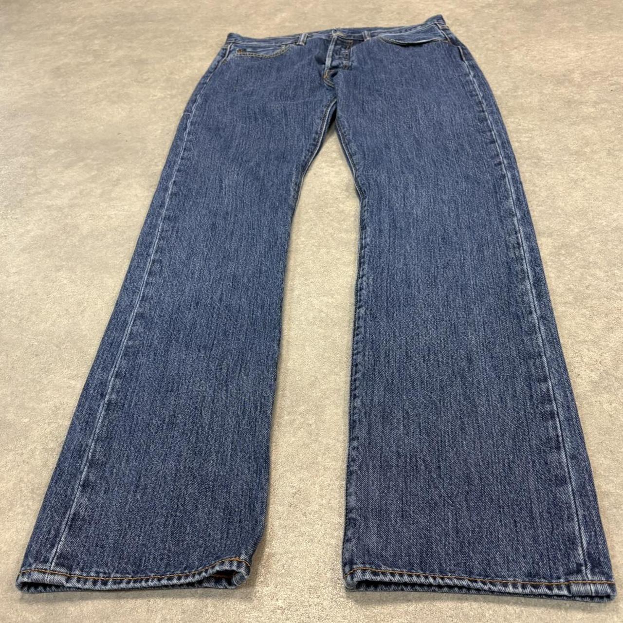 Vintage Levis 501 Jeans Mens 32" Waist Denim Wash Trouser 36" Straight Leg long Western Cowboy USA