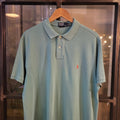 POL129P - Vintage Ralph Lauren pastel blue Polo Shirt Short Sleeve collared button up top #Y2K #preppy #chiefkeef #golf #oldmoney