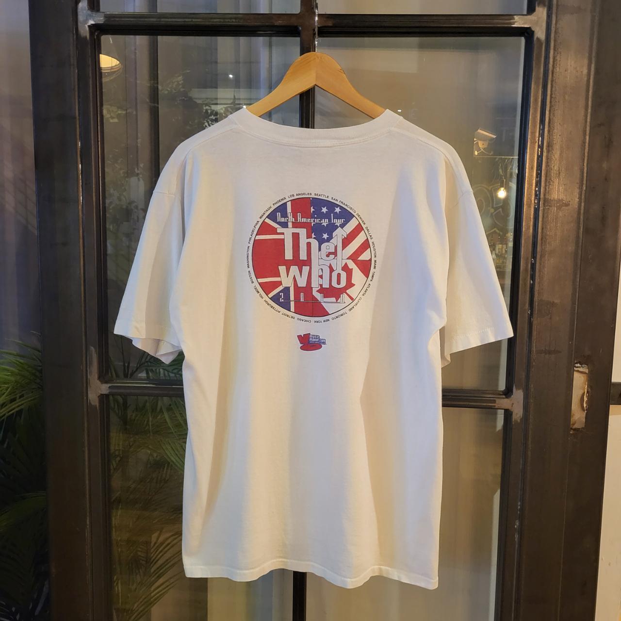 TEE276-P - Vintage Retro The WHO Maximum R&B  North America Tour 2000 Essential White Music Band Concert Merch graphic print Top Tee T-shirt 90s 00s Y2K wide boxy oversized fit