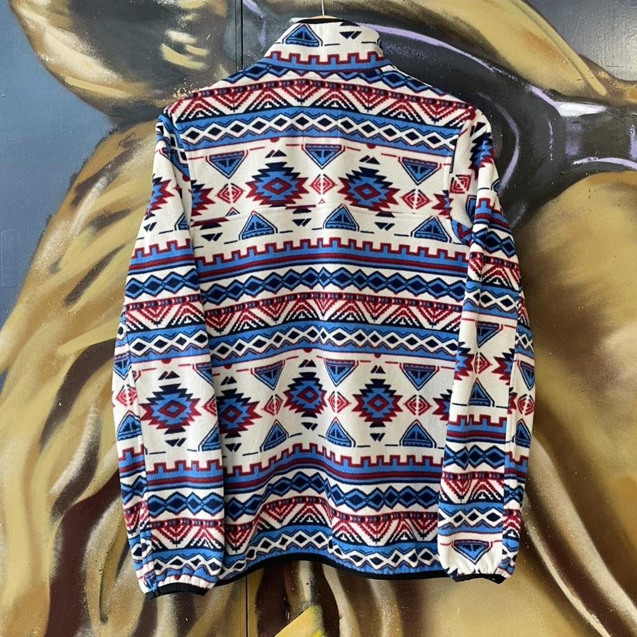 Kavu Aztec Southwestern Pattern Snap T Button Up Fleece